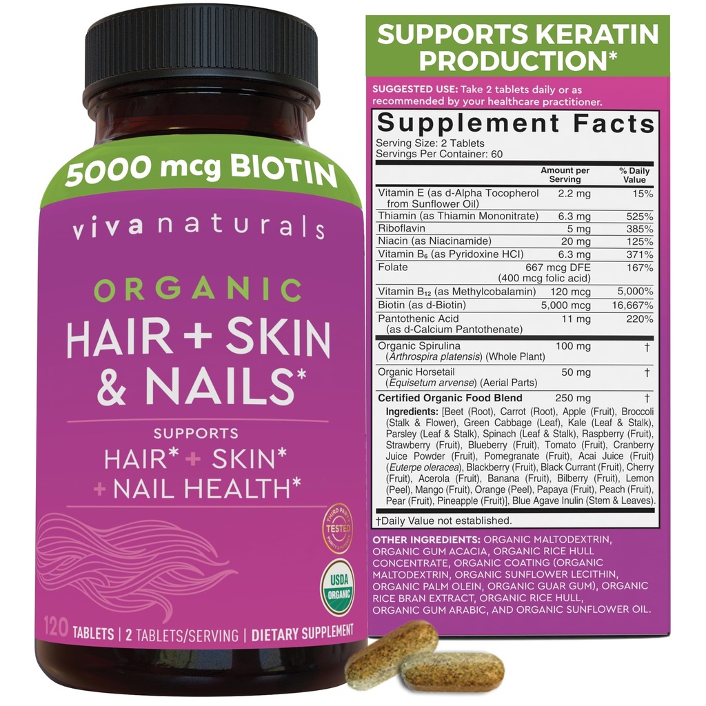 Biotin 5000 mcg Hair Skin Nails Vitaminen voor vrouwen 