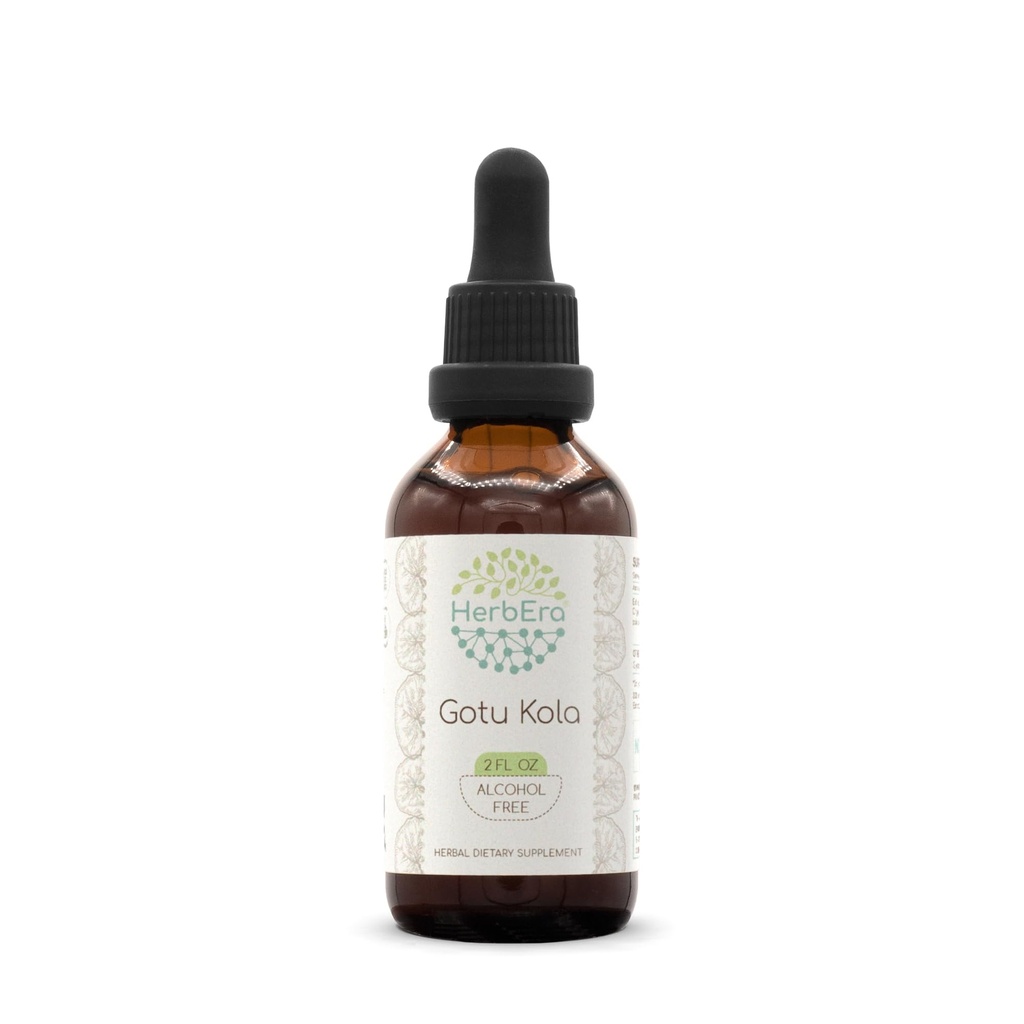 Gotu Kola B60 Tinctuur Alcoholvrij Kruidenextract, Geconcentreerde Liquid Drops Natural Gotu Kola (Centella Asiatica) 2 fl oz