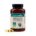 NatureWise Extra-sterke Omega 3 Visoliesupplement - 1000mg per portie - 600 EPA & 400 DHA en vitamine E - Ondersteuning voor hart- en hersenengezondheid - Citroensmaak, GGO-vrij - 60 Softgels[1-maandvoorraad]