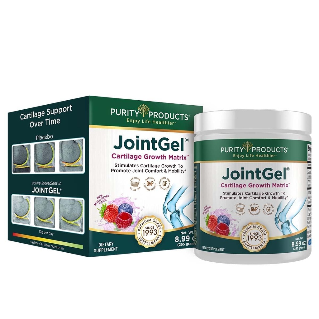 Zuiverheid Producten JointGel Formula Collageen Peptides + MSM - Ondersteunt Joint Flexibiliteit + Fortify Joint Cartilage - Berry Powder - 30 Day Supply