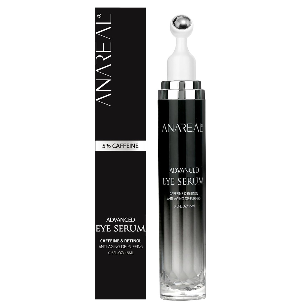 ANAREAL Eye Cream for Dark Circles, Dark Circles Under Eye Treatment, Under Eye Cream for Dark Circles, Eye Bags Treatment for Men, Eye Cream for Puffiness and Bags Under Eyes, Eye Cream for Rimpels