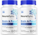 (2 Pack) NeuroSync Cerveau Capsules, Neuro Sync Cerveau et Focus, NeuroSync Cerveau, NeuroSync Formules avancées Capsules, NeuroSync Cerveau et Focus, NeuroSync Cerveau Supplément, 120 Capsules pendant 2 mois