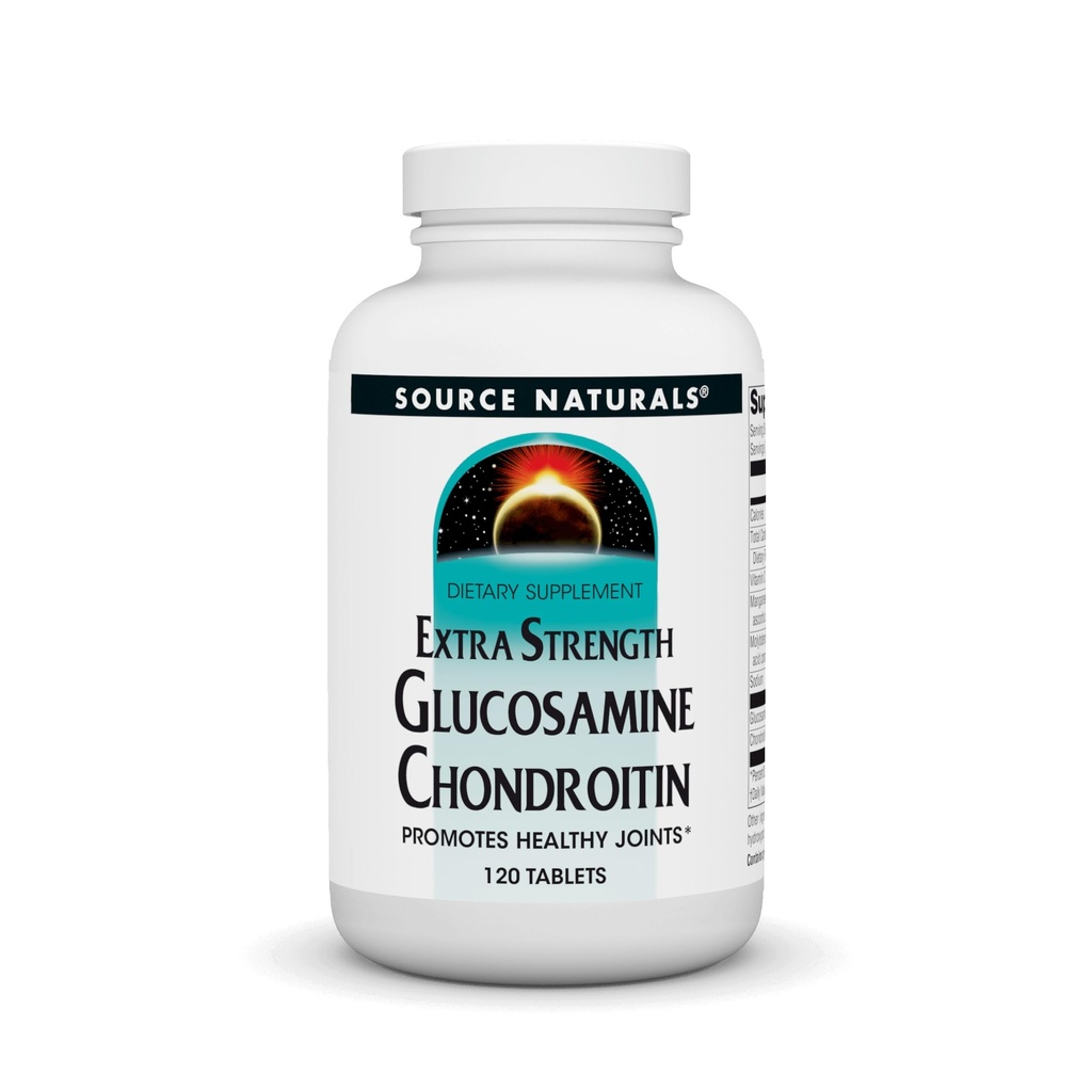Bron Natuurlijken Extra sterkte Glucosamine Chondroitin, Promotes gezonde gewrichten* - 120 tabletten