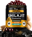 Gummies Himalayan Shilajit pour les hommes et les femmes - Pure Shilajit pour les hommes Gummies - Suppléments sans sucre avec l'acide fulvic - Vieillissement en santé, immunitaire et soutien énergétique - 60 Compte