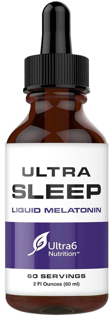 Ultra6 Voeding Melatonine druppels met Valeriaan wortel - Liquid Melatonine slaapsupplement met 5 HTP & Passie Bloem - een vloeibare slaaphulp sterkte Blend voor volwassenen
