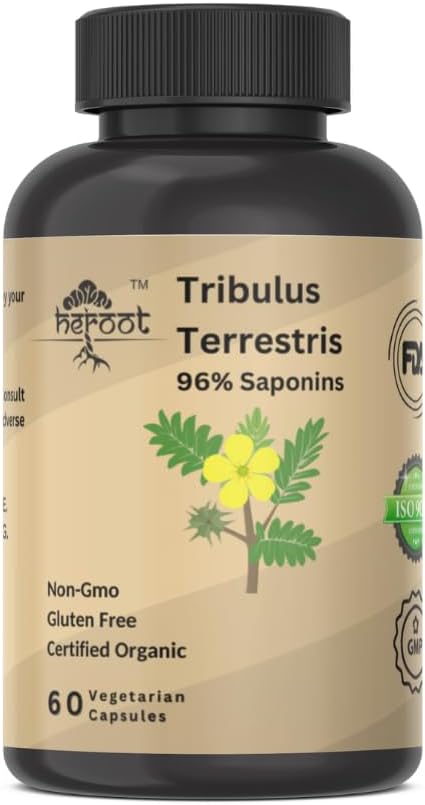 Tribulus Terrestris supplement voor mannen en vrouwen supplement Booster voor energie, vitaliteit, uithoudingsvermogen en prestaties (verpakking van 20 capsules)