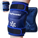 KingPavonini XXL Knie Ice Pack Wrap rond Gehele knie Na Chirurgie, Grote Herbruikbare Gel Ice Pack voor Verwondingen, Pijnverlichting, Zwelling, Sport Ongewonden, 1 Pack (Blauw)