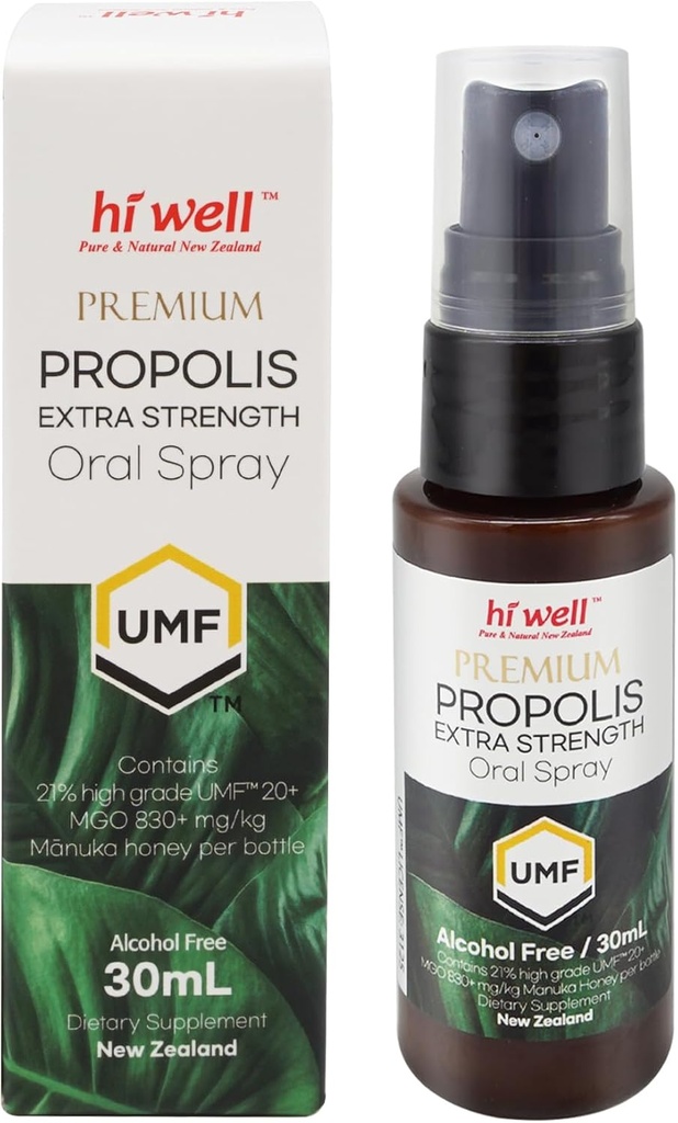 Hi Well Premium Propolis Extra sterkte MGO 830+ Oral Spray 30ml