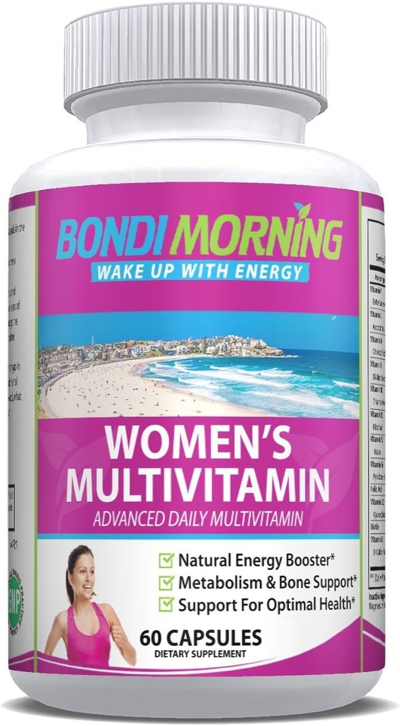 Multivitamine voor vrouwen - met essentiële vitamines, mineralen en antioxidanten, natuurlijke vrouwelijke immuunsysteem & Metabolisme ondersteuning, vrouwen . 60 capsules