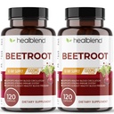 healblend Organic Nitric Oxide Beet Root Capsules 1300mg - Support Immune System, Nitric Oxide Booster - 120 Tel (2 Pack)