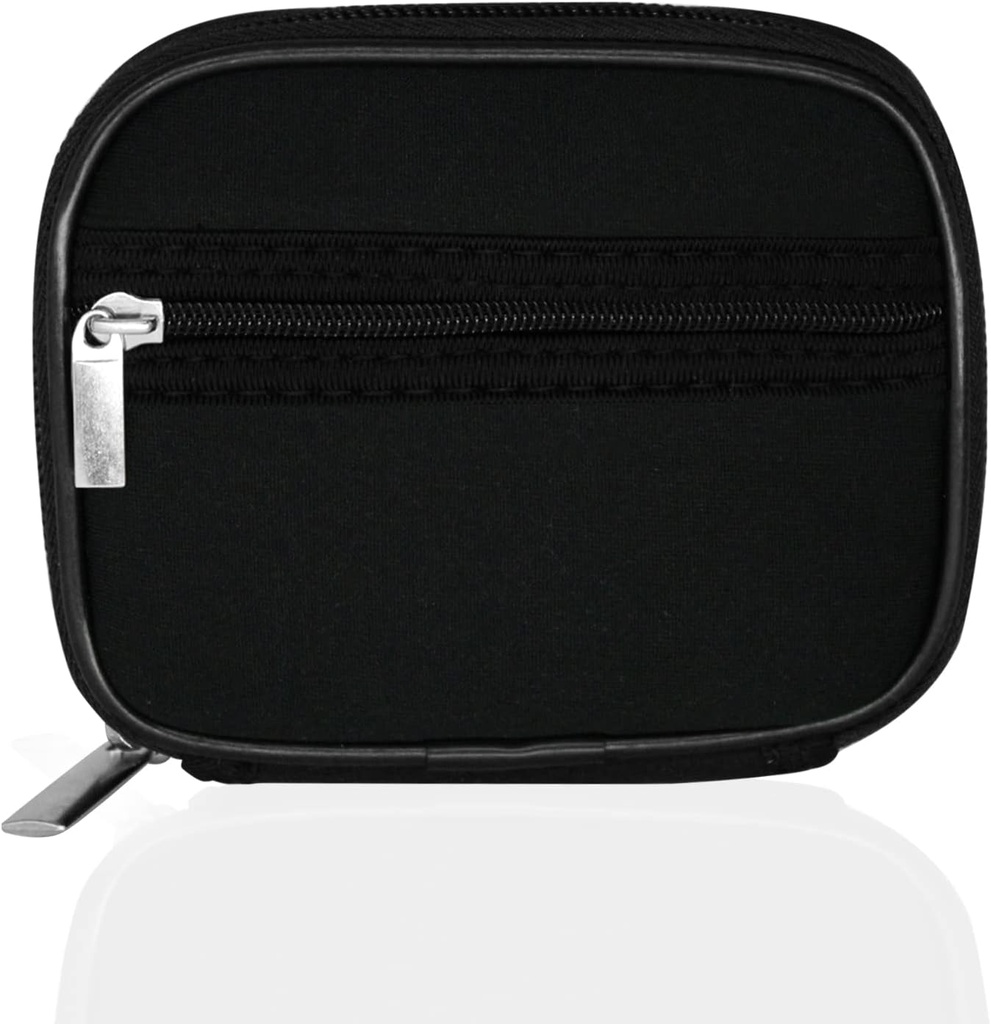 Serfeymi Weekly Travel Pill Organizer pil geval voor portemonnee met verwijderbare 7 dagen pil Box, Modieuze Travel Medicine Organizer pil container voor geneeskunde, vitamine, supplement - zwart 01