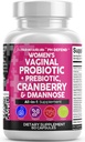 Schone Nutraceuticals Vaginale Probiotica voor vrouwen met Cranberry, D-Mannose, Prebiotica, pH-balans Ondersteuning, Vrouwelijke Gezondheid, Urinaire Tract Reiniging Capsule Alternatief voor Gummies 60 Tellen