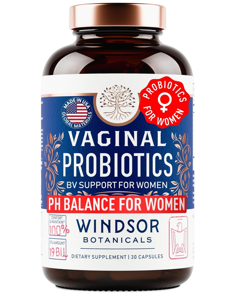 Vaginale Probiotica voor vrouwen - 19Bil CFU,15-stam Lactobacillus Probiotic for PH Balance, Urinary Tract Support, Odor & Yeast Health - Balance Complex for Women BV Support Supplements - 30 Vegan Caps