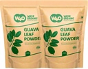 Poudre de goyaves (100 % naturel et pur), Thé de goyaves, Recroissance des cheveux, peau et ongles, sans conservateurs, 100% feuilles de goyaves pures (paquet de 2)
