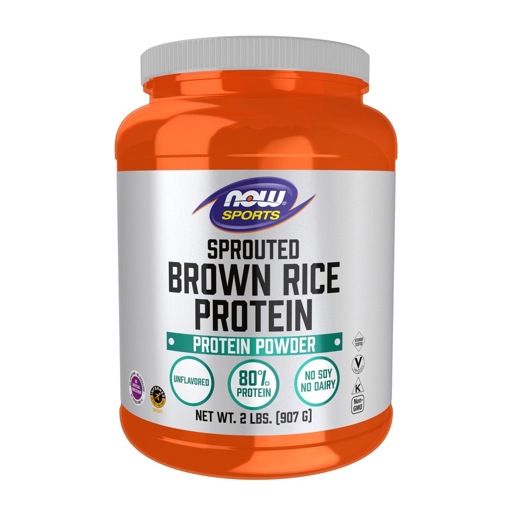 NU Foods Sports Nutrition, Gesponsord Bruin Rijst Proteïne, 80% Proteïne, Ongearomatiseerd Poeder, 2-Pond