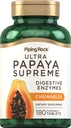 Piping Rock Papay Discompensative Enzymes Kauwtabletten 180 Tabletten Supplement voor vrouwen en mannen 