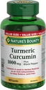 Nature's Bounty Kurkuma Curcumin 1000mg Plus Black Pepper, 90 Capsules