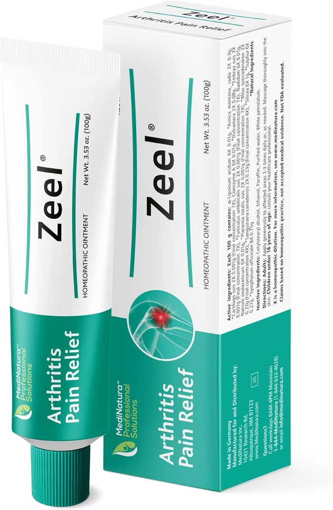 Medianatura Zeel Zalf voor Joint Stiffness - Arnica + 14 Actieve ingrediënten - Made in Germany - 3.53 oz