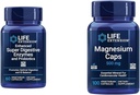 Life Extension 60 Vegetarian Capsules Enhanced Super Digestieve Enzymen & Probiotica en 100 Magnesium Capsules voor Hart, Bot, Metabolisme Ondersteuning
