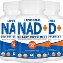 2200 mg liposomaal NAD+ Supplement,NAD Supplement voor Cellular Energy, Veroudering Defese,180 Capsules