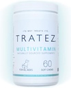 Multivitaminesupplement voor honden, 60 zachte kauwen met 25 essentiële vitamines en voedingsstoffen, geavanceerde formule voor premium ondersteuning van huid en jas, hiep en gezamenlijke mobiliteit en verbeterde spijsvertering