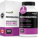 Renew Actives Resveratrol Supplement 600mg per Serving - High-Potency Antioxidant Complex met 50% Trans-Resveratrol 