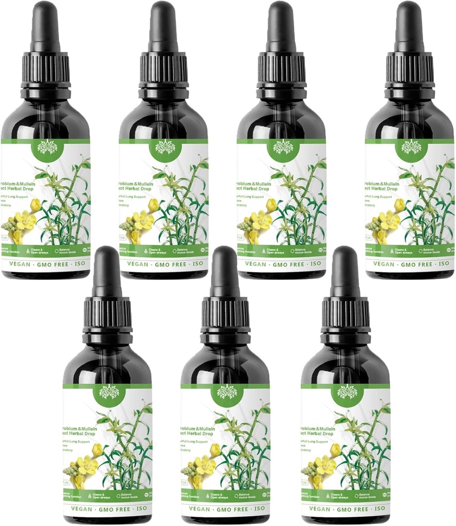 Dendrobium & Mullein Extract Kruidendruppels Krachtige Lung Support, Dendrobium & Mullein Extract Kruidendruppels, Kruidenverzorging Essence (7st)