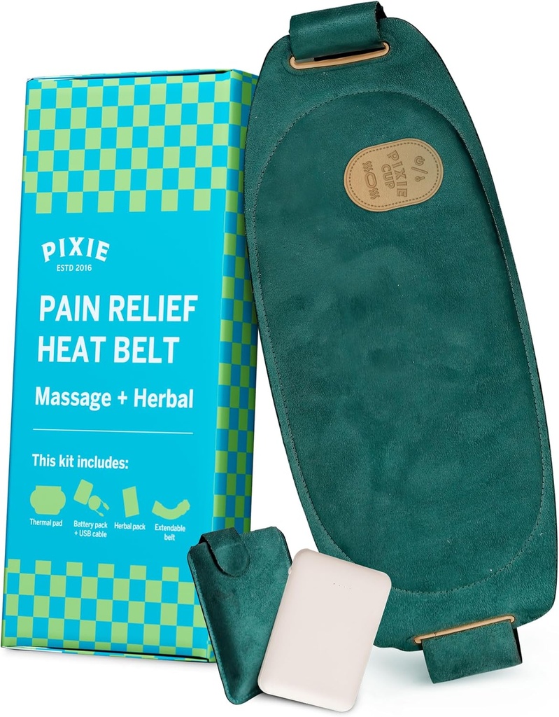 Pixie periode Verwarming Pad voor Krampen - Thinnsest Draagbare Verwarming Pad - Onopgemerkt onder de kleren - Beste draagbare pijn Riem apparaat met warmte op de markt - Uren van Menstruele pijn verlichting