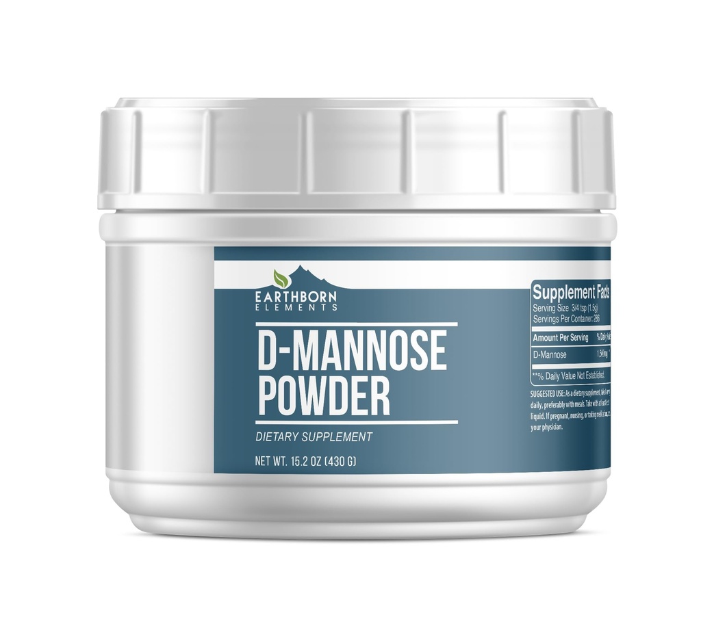 Elements D-Mannose Powder, Dietary Supplement, Non-GMO (15.2 Ounce)