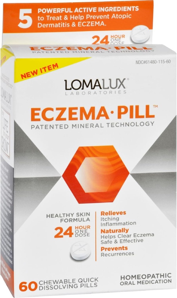 Loma Lux Laboratories Acne Eczema - Kauwbaar - Quick Dissolving - 60 Tel.