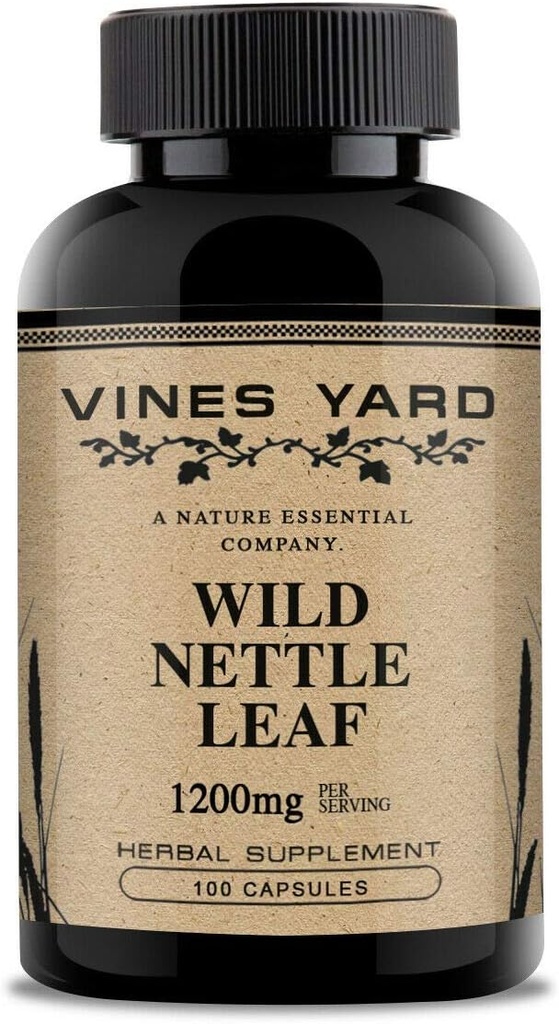 Capsules Wild Nettle Leaf Soutient l'équilibre des fluides et les problèmes de tract urinaire 100% naturel complément à base de plantes biologiques 1200mg