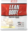 Lean Body All-in-One Vanille Proteïne Shake. 35g Proteïne, Wei Blend, 7g Gezonde Vetten & Vezel, 22 Vitaminen en Mineralen, Geen Kunstmatige Kleuren, Glutenvrij, (4.6lb) Verpakking mei Vary