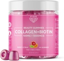 FIOR 60 ct Biotin en Collageen Supplementen. Beste collageen en biotine vitamines voor haar huid en nagels. Collageen Gummies & Biotin Gummies zijn Hair Skin and Nails Vitaminen Beauty Gummies.