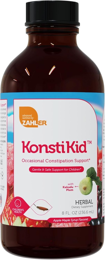 Zahler KonstiKid, Kinderen Constipatie Ondersteuning Supplement, LiquidConstipatie Ease, Ondersteunt Regularity & Digestief Gezondheid, 8OZ