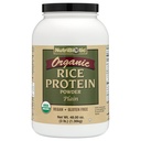NutriBiotic Certified Organic Rice Protein Plain, 3 Pond Laag Koolhydraat Vegan Proteïne Poeder 