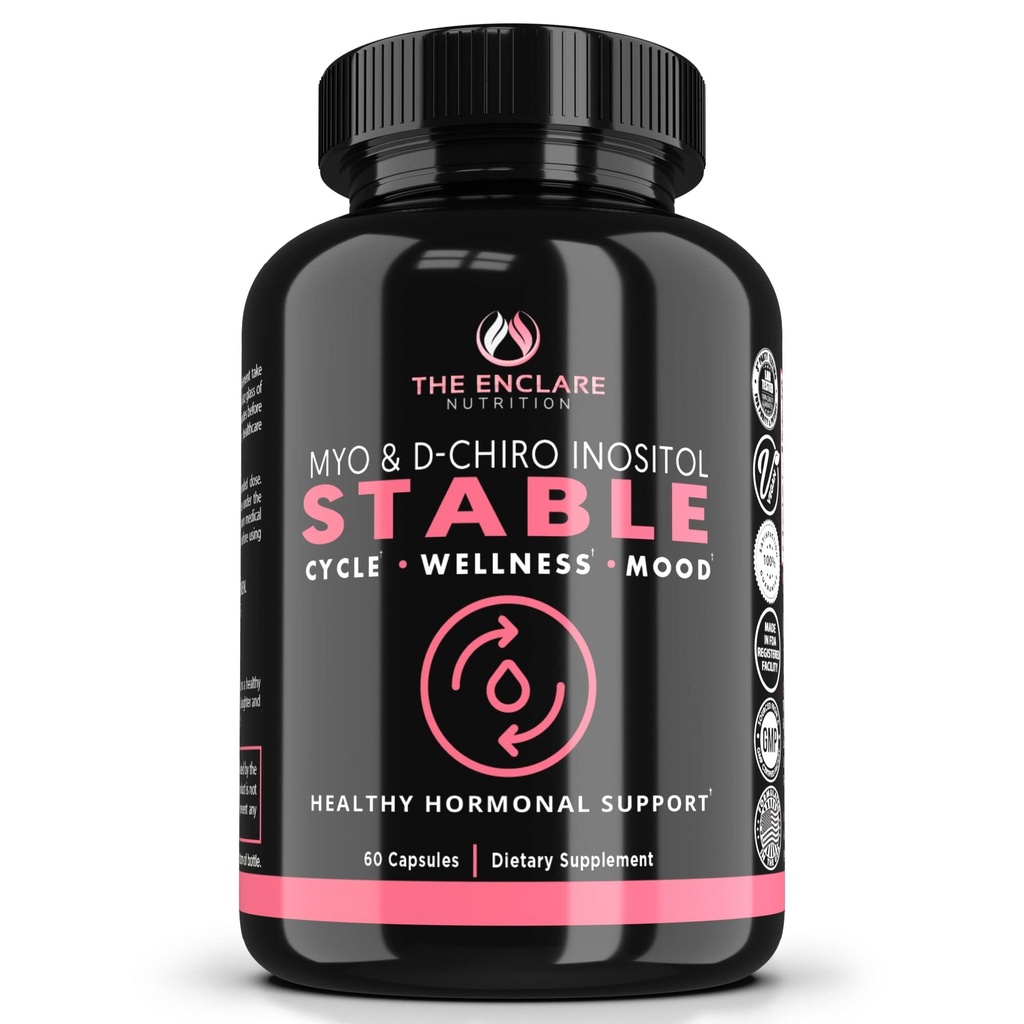 THE ENCLARE NUTRITION Myo-inositol, D-Chiro Inositol Capsules (Optimaal 40:1 Ratio) 
