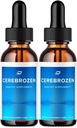 Cerebrozen Tinnitus oordruppels - Cerebrozen 24, Cerebrozen vloeibare druppels, Cerebrozen Reviews, Cerebrozen druppels voor oorreliëf (2 Pack - 120 ML)