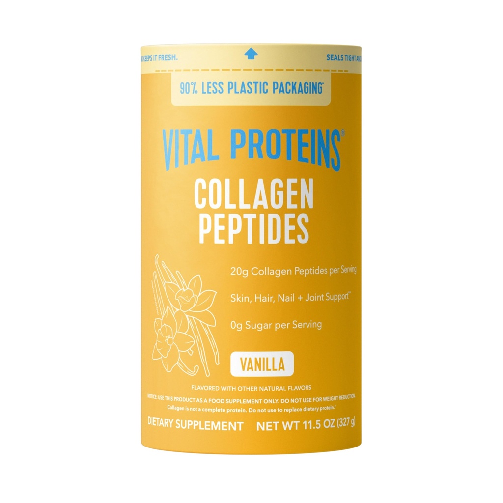 Vital Protéines Collagène Peptides Poudre Vanille - Supporte les cheveux, la peau, les ongles, les os, les articulations, la poudre pour les femmes