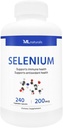 ML Naturals Selenium 200mcg 240 plantaardige capsules. Ondersteunt Immune Health, NSF-gecertificeerde & cGMP-compliant