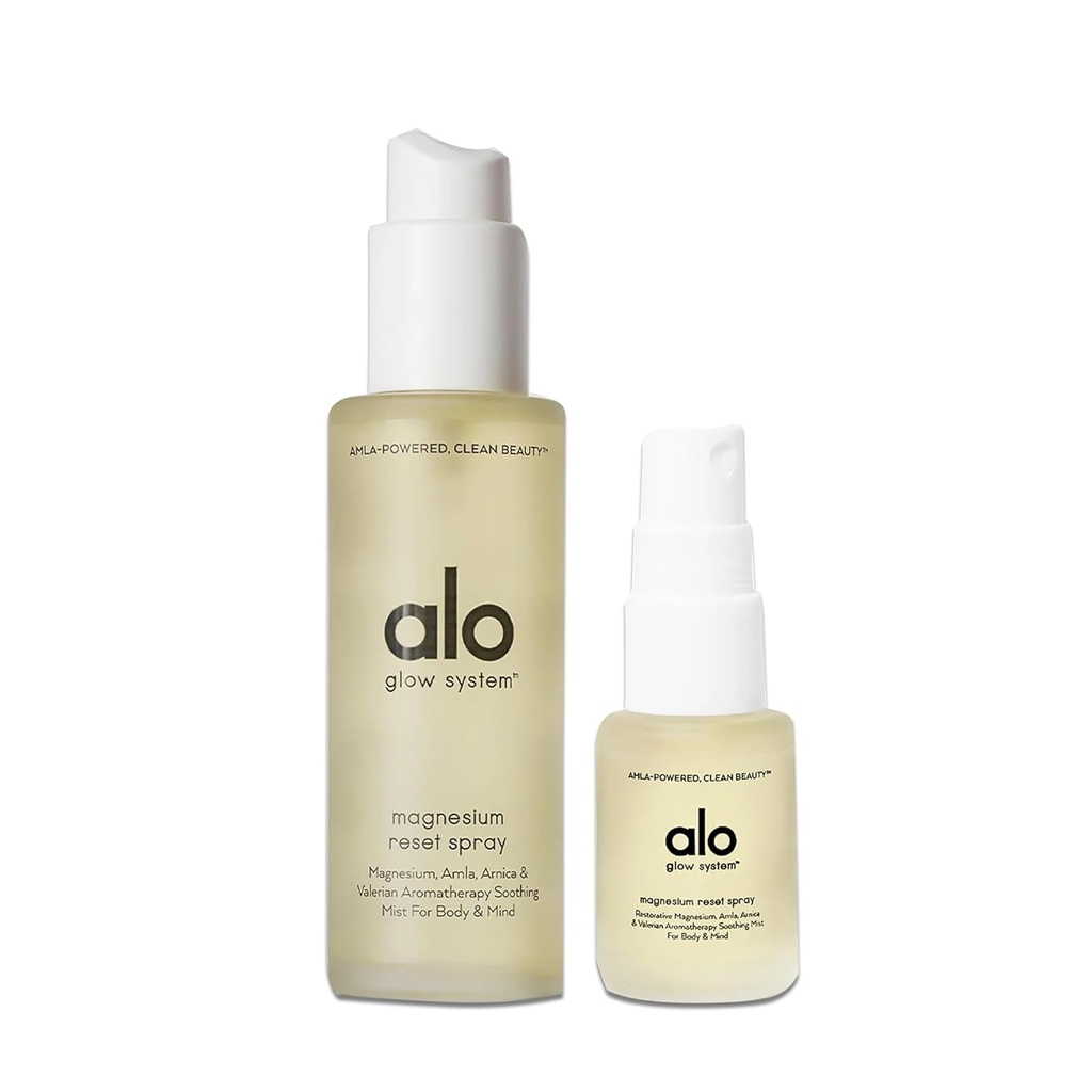 Alo Magnesium Reset Spray pour le corps + Mini-Sommeil & Soulagement du stress naturel – Mélange calmant avec du magnésium, de la racine valériane, de l'arnica et des huiles essentielles