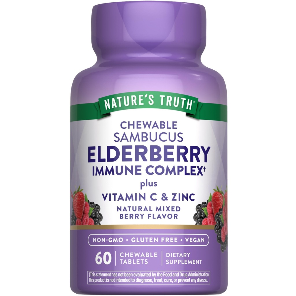De waarheid van de natuur Vlierbessen Immune Complex 60 Kauwtabletten 