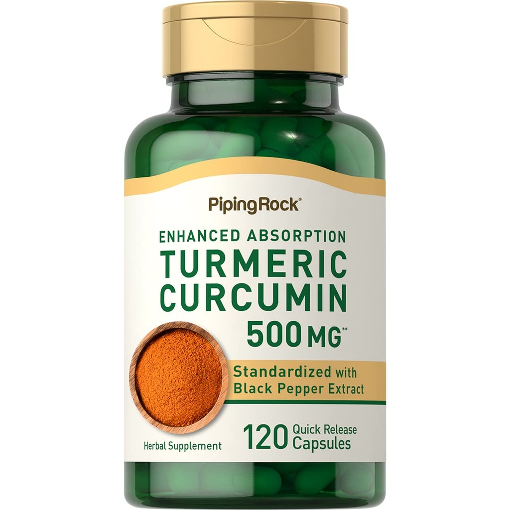 Piping Rock Kurkuma Curcumin met Black Pepper 500mg 