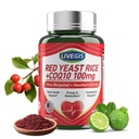 Red Gist Rice 2000mg with CoQ10 100mg - Citrinine Free Heart Health Supplement with Citrus Bergamot & Hawthorn - Supports Healthy Cholesterol Levels - Vegan, Non-GMO Capsules 120 Counts
