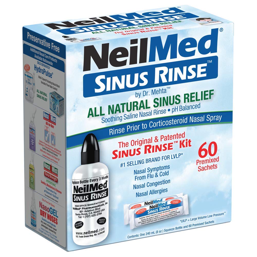 NeilMed Sinus Rinse - A Complete Sinus Nasal Rinse Kit, 50 count (Pack of 1) Graaf kan variëren
