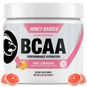 Honingdas BCAA + EAA Aminozuren Poeder, BCAA's + L-Glutamine, Keto, Vegan, Suikervrij voor mannen & vrouwen, Hydratatie & Post Workout Muscle Recovery Drinkmix, Roze Limonade, 30 porties