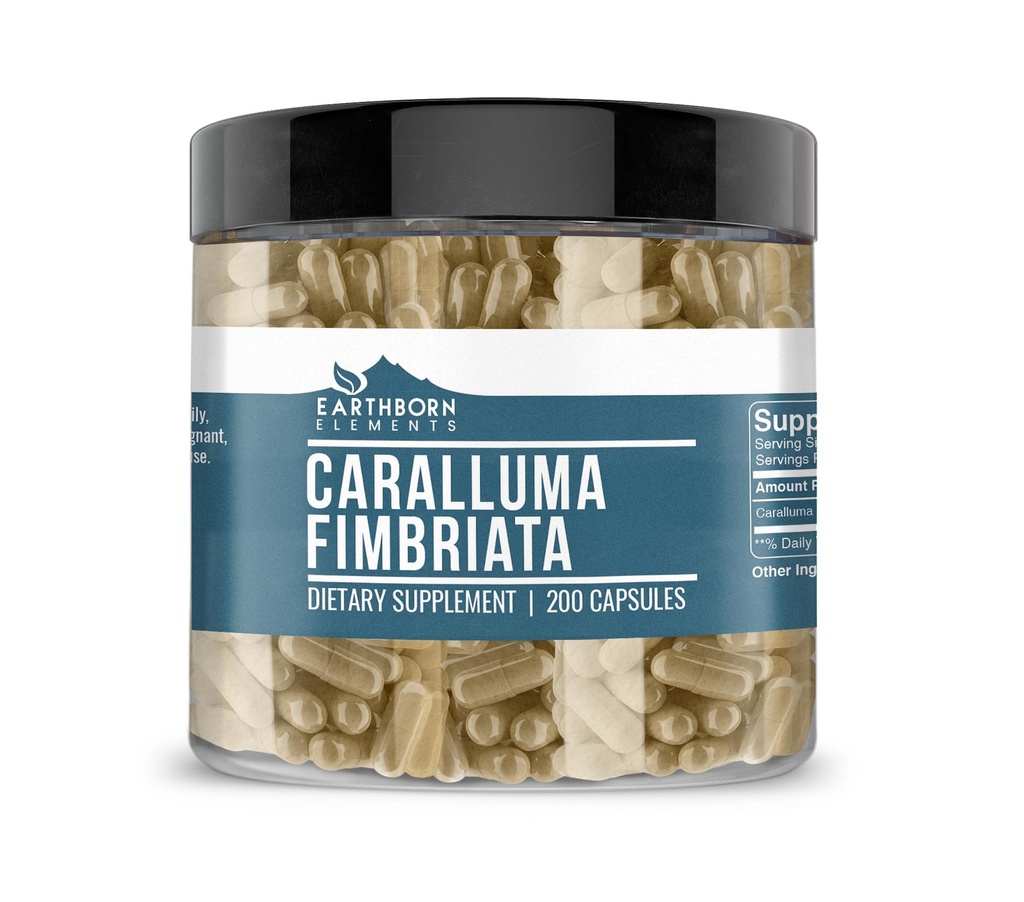 Earthborn Elements Caralluma Fimbriata 200 Capsules, Pure & Onverdund, Geen Additieven