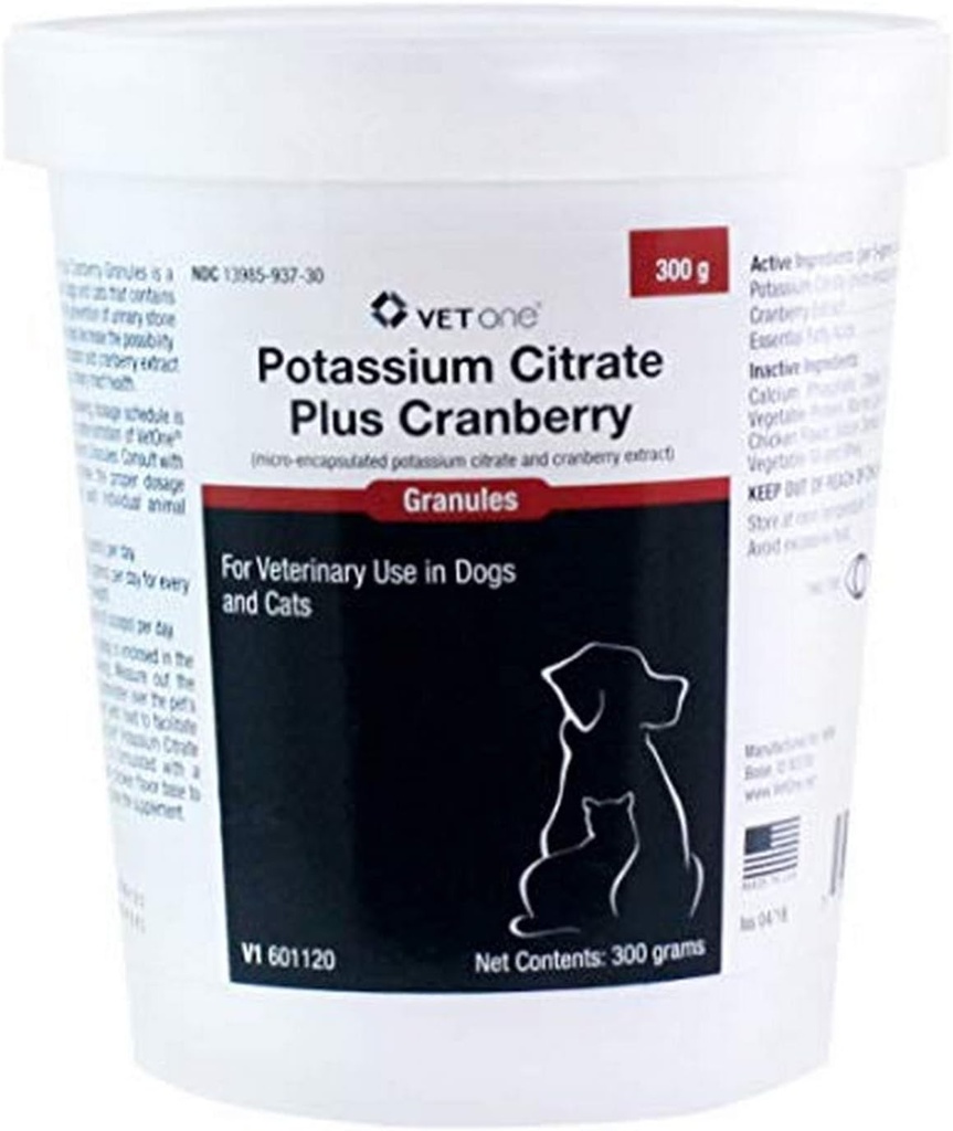 Vet One 601120 Kaliumcitraat Plus Cranberry Granulaat 300 G
