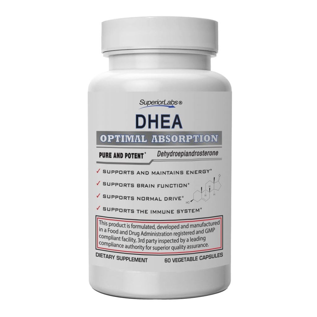 Superieur Labs Extra sterkte Natuurlijke DHEA 