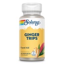 SOLARAY Ginger Voyages Aide Voyages Extract de racine , Soutien digestif sain avec/Honey, Stevia & Molasses , 60 Chewables